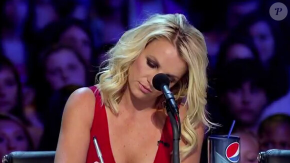 Britney Spears, jurée dans l'émission X Factor, face à son fan Patrick Ford
