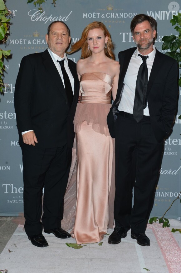 Harvey Weinstein, Madisen Beaty et Paul Thomas Anderson en septembre 2012 à Venise.