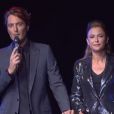Sandrine Quétier et Vincent Cerutti lors de la conférence de presse de Danse avec les stars 3 le mardi 18 septembre 2012 (TF1) au Bobino à Paris