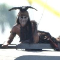 Johnny Depp dans Lone Ranger : Cascades torse nu et très maquillé