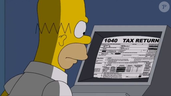 Homer vote dans un épisode des Simpsons - septembre 2012.