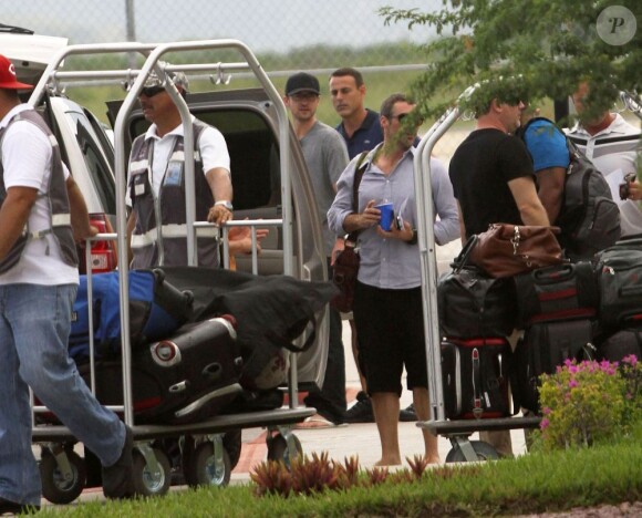 Justin Timberlake lors de son arrivée à Cabo avec des amis le 21 septembre 2012 pour enterrer sa vie de garçon.