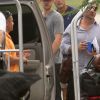 Justin Timberlake à Cabo avec des amis le 21 septembre 2012 pour enterrer sa vie de garçon.