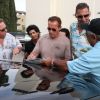 Arnold Schwarzenegger va déjeuner avec ses amis à Beverly Hills le 22 septembre 2012