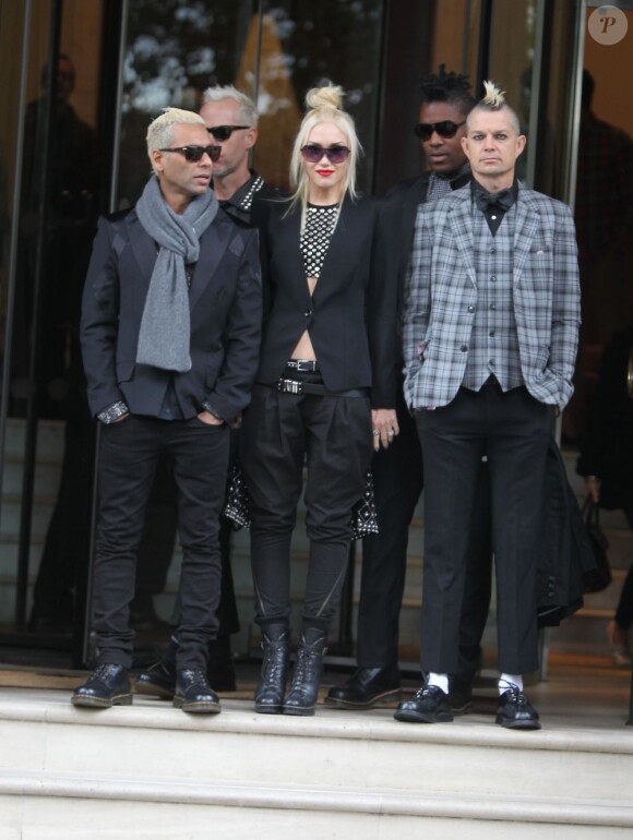 Gwen Stefani et No Doubt sortent de leur hôtel à Londres, le 26 septembre 2012.