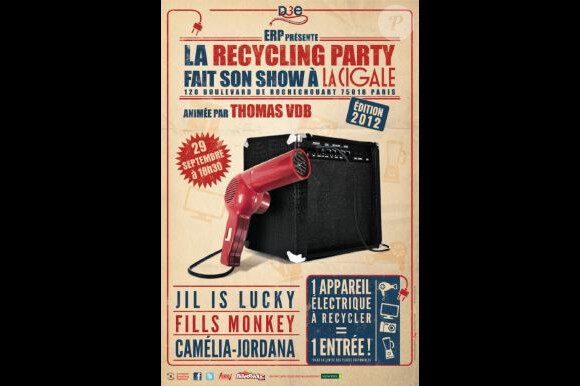 Recycling Party, à la Cigale de Paris le 29 septembre 2012, à partir de 18h30