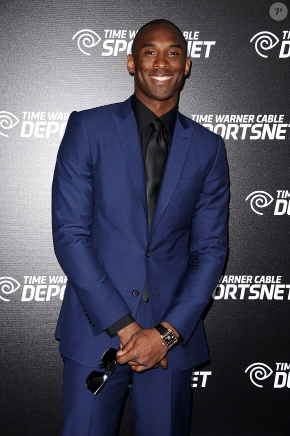 Kobe Bryant lors du lancement des networks Time Warner Cable Sportsnet et Time Warner Cable Deportes aux studios Time Warner de Los Angeles le 1er octobre 2012