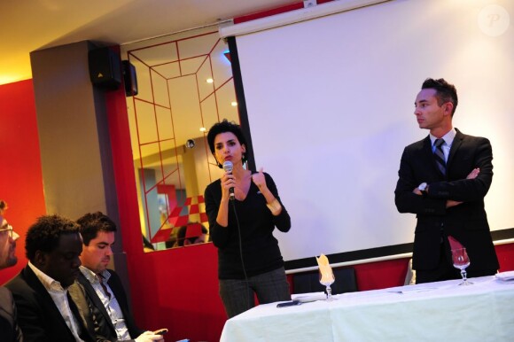 L'ex-Ministre de la justice Rachida Dati lors d'un débat sur le traité budgetaire européen à Paris, le 2 octobre 2012.