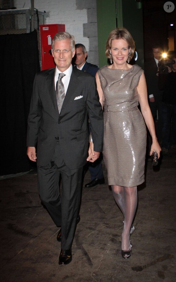 Le prince Philippe de Belgique et la princesse Mathilde, avec le prince Albert de Monaco, prenaient part le 3 octobre 2012 à Bruxelles au dîner de gala du 10e anniversaire de la Fondation Polaire Internationale (IPF).