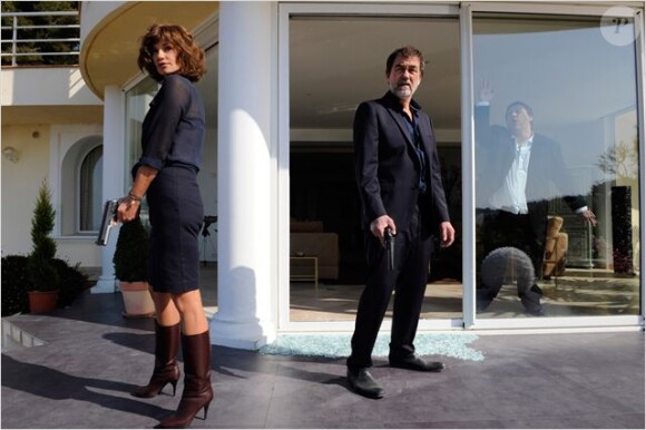 Olivier Marchal et Ingrid Chauvin dans le téléfilm On se quitte plus diffusé par TF1, le 8 octobre 2012.