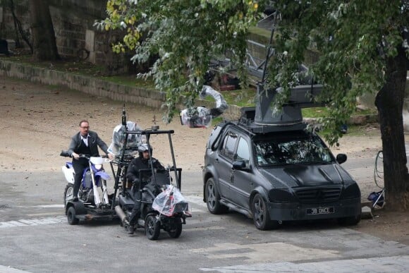 L'acteur David Thewlis sur le tournage de Red 2 à Paris le 10 octobre 2012