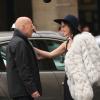 Mary-Louise Parker et Bruce Willis sur le tournage de Red 2 à Paris le 10 octobre 2012