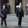 John Malkovich et Bruce Willis sur le tournage de Red 2 à Paris le 10 octobre 2012