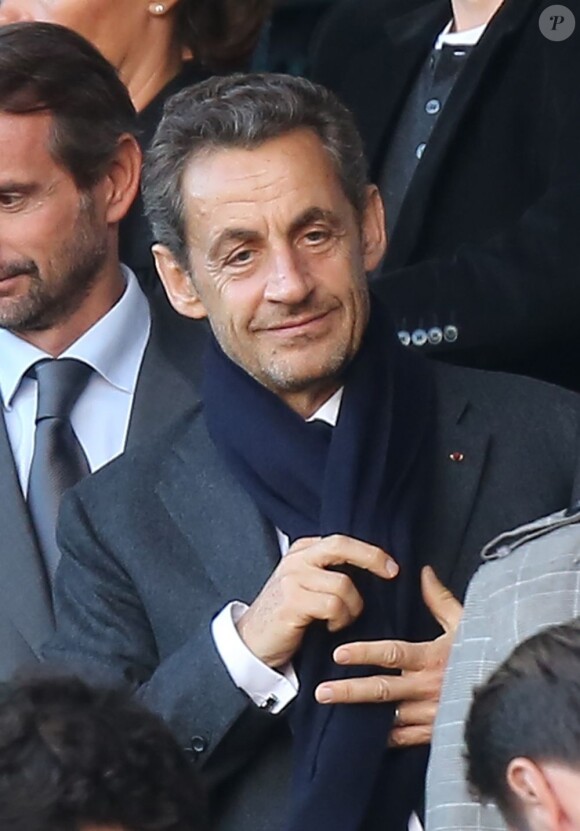 Nicolas Sarkozy lors du match PSG-Sochaux au Parc des Princes, le 29 septembre 2012