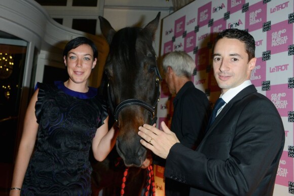Christophe Lemaire et sa bien-aimée Barbara lors des Trophées Epona 2012 à Cabourg le 13 octobre 2012