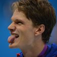 Yannick Agnel après avoir décroché la médaille d'or sur 200m nage libre aux Jeux olympiques de Londres le 29 juillet 2012