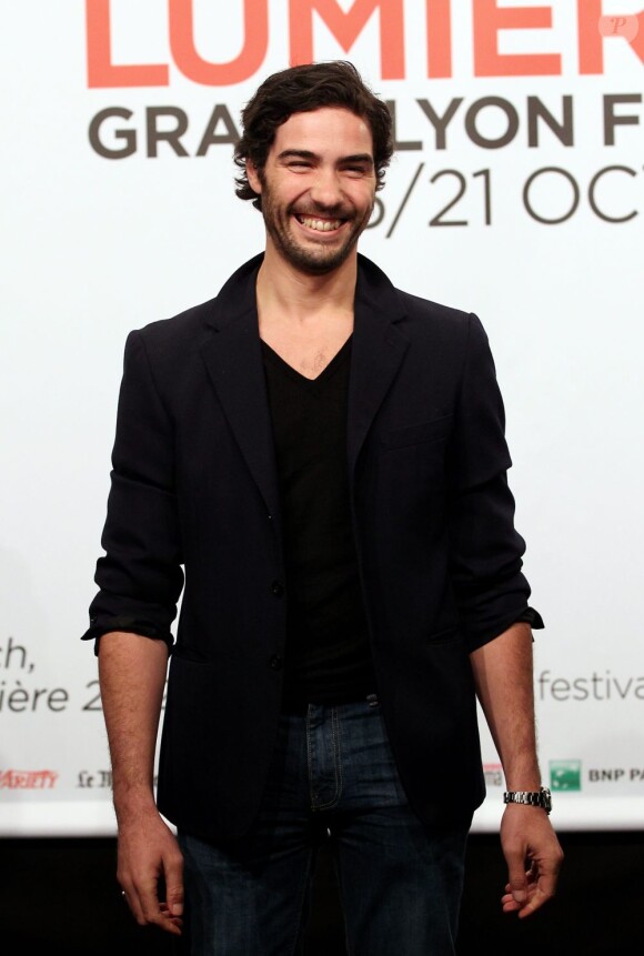 Tahar Rahim lors de la cérémonie d'ouverture du Festival Lumière de Lyon avec la projection de L'Epouvantail le 15 octobre 2012