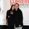 Leïla Bekhti et Tim Roth lors de la cérémonie d'ouverture du Festival Lumière de Lyon avec la projection de L'Epouvantail le 15 octobre 2012