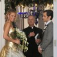 Serena et Dan, le mariage ? Blake Lively et Penn Badgley sur le tournage de la dernière saison de Gossip Girl à New York, le 16 octobre 2012