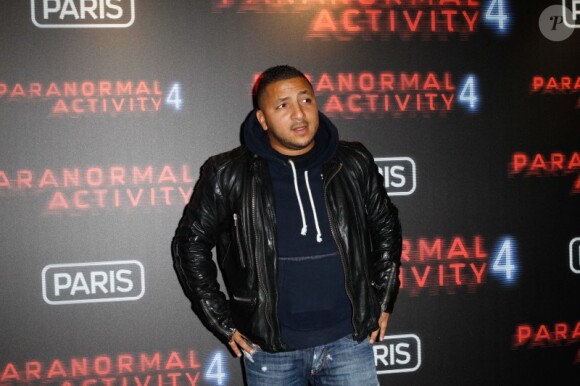 Kamel (Loft Story 2) à l'avant-première du film Paranormal Activity 4, à Paris, le vendredi 19 octobre 2012.