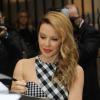 Kylie Minogue devant la Grosvenor House où se déroulent les Q Awards, le 22 octobre 2012.