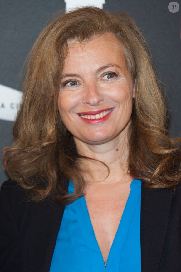 Valerie Trierweiler lors du vernissage de l'exposition sur Les Enfants du Paradis à Paris, le 22 octobre 2012.