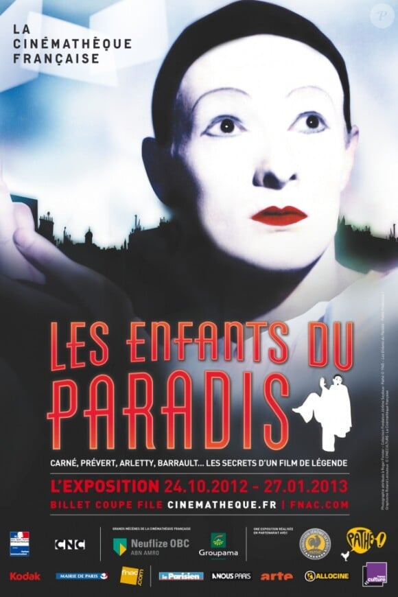 L'affiche de l'exposition sur le film Les Enfants du Paradis à la cinémathèque française - octobre 2012.