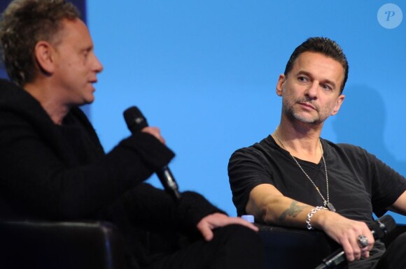 Depeche Mode en conférence de presse à Paris, le 23 octobre 2012.