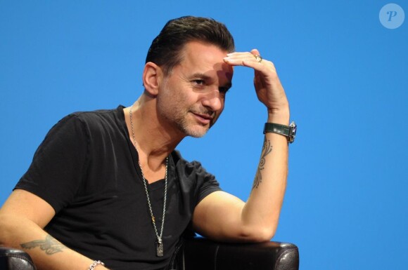 Dave Gahan de Depeche Mode en conférence de presse à Paris, le 23 octobre 2012.