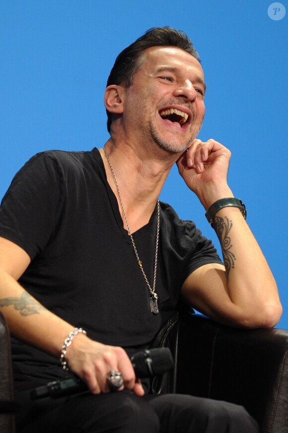 Dave Gahan de Depeche Mode en conférence de presse à Paris, le 23 octobre 2012.
