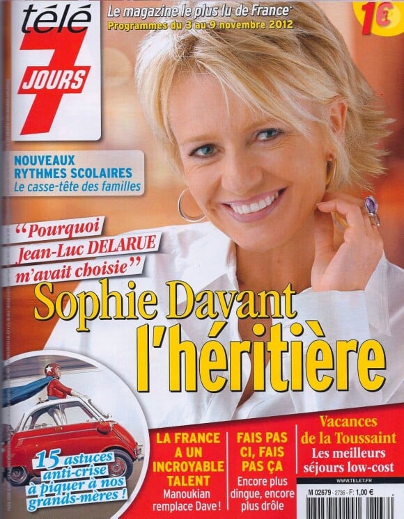 La couverture du magazine Télé 7 jours en kiosques le lundi 29 octobre.