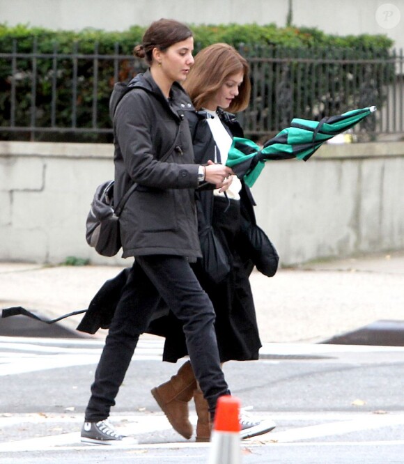 Vanessa Paradis sur le tournage du film Fading Gigolo à New York le 25 octobre 2012