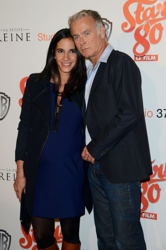 Franck Dubosc et son épouse Danièle à l'avant-première du film Stars 80 à Paris, le 19 octobre 2012.