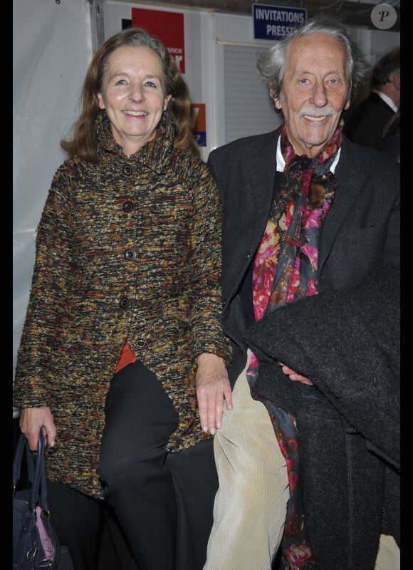 Jean Rochefort et sa femme Delphine au Gala d'ouverture du Cirque national Alexis Gruss à Paris le 29 Octobre 2012.