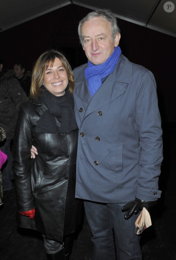 Yann Queffélec et sa femme Servanne au Gala d'ouverture du Cirque national Alexis Gruss à Paris le 29 Octobre 2012.