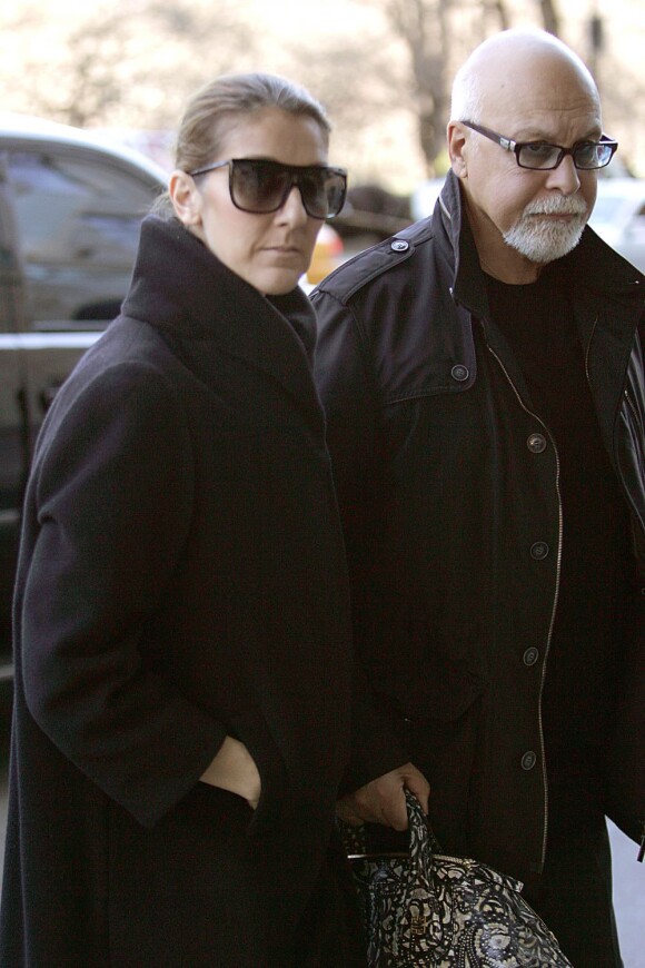 Céline Dion et René Angelil à New York le 25 mars 2010.