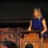 La princesse Maxima des Pays-Bas lors de son discours au Binnenhof à La Haye le 1er novembre 2012 pour le congrès Oeuvrer pour la stabilité alimentaire.