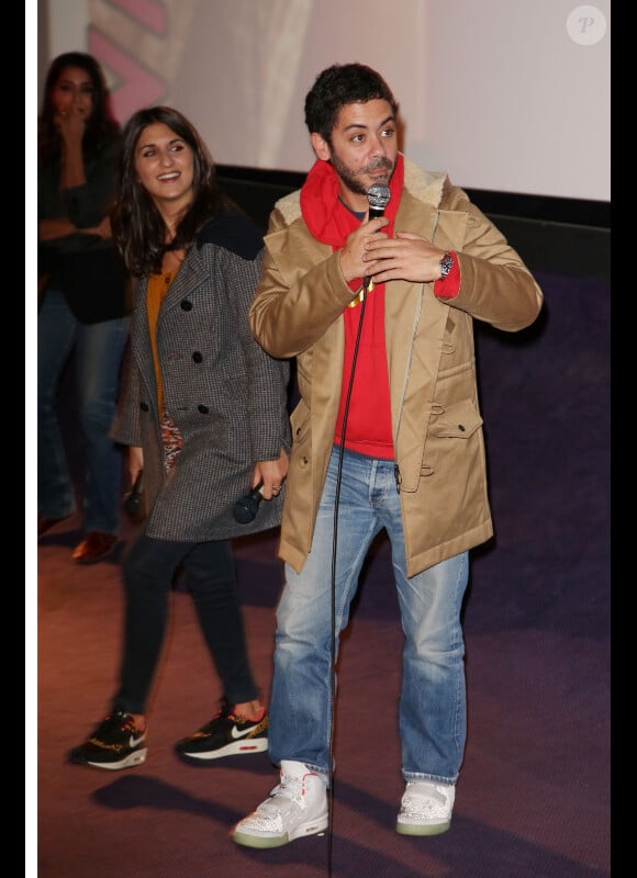 EXCLU - Manu Payet et Géraldine Nakache lors de l'avant-première du film Nous York à Versailles au cinéma Le Cyrano le vendredi 2 novembre 2012