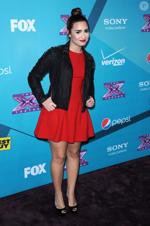Demi Lovato à la soirée des finalistes de X Factor à Los Angeles le 5 novembre 2012.