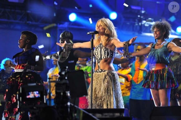 Shakira, concert inaugural de la Coupe du monde, à Soweto, le 10 juin 2011.