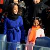 Sasha et Malia Obama, encore enfants, lors de l'investiture de leur papa Barack Obama le 20 janvier 2009