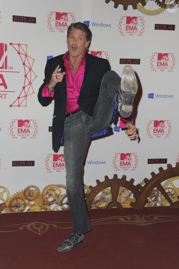 David Hasseloff lors des MTV EMA's 2012 Europe Music Awards à la Festhalle de Francfort en Allemagne le 11 Novembre 2012