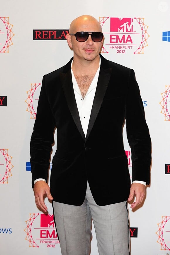Pitbull lors des MTV EMA's 2012 Europe Music Awards à la Festhalle de Francfort en Allemagne le 11 Novembre 2012