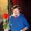 Pierre Etaix redevient le clown Yoyo pour le nouveau spectacle du cirque Joseph Bouglione à Chatou dans les Yvelines, 1964.