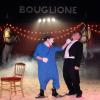 Pierre Etaix redevient le clown Yoyo pour le nouveau spectacle du cirque Joseph Bouglione à Chatou dans les Yvelines, 1964.
