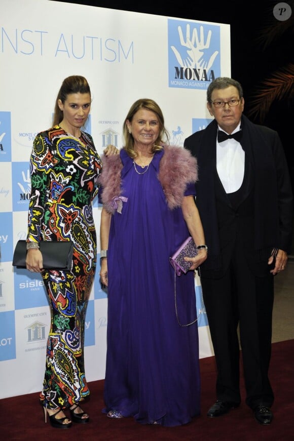 Michel Pastor avec sa femme et leur fille Alexandra à la soirée de gala au profit de l'Association monégasque contre l'autisme MONAA, dont la princesse Charlene est la présidente d'honneur, au Sporting d'été de Monte-Carlo, le 15 novembre 2012.