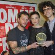 Hugo Gélin, Cécile Cassel et Nicolas Duvauchelle avec leur prix du jury pour le film Comme des frères remis lors du Festival du Film de Sarlat le 17 novembre 2012