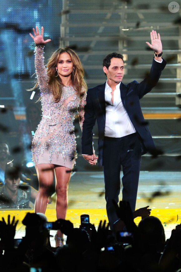 Jennifer Lopez et Marc Anthony le 26 mai 2012 au Mandala Bay de Las Vegas. 