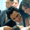 Marc Anthony et son ex-épouse Dayanara Torres lors du baptême de leur second fils Ryan en août 2004.