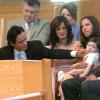 Marc Anthony et son ex-épouse Dayanara Torres lors du baptême de leur second fils Ryan en août 2004.